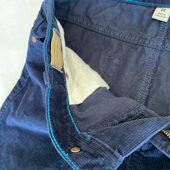 LANDS END boys cords navy.  SZ 14 Boys, like new condition - Picture 8 of 14